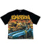 Mixed Emotion Angel Wash Black Tee