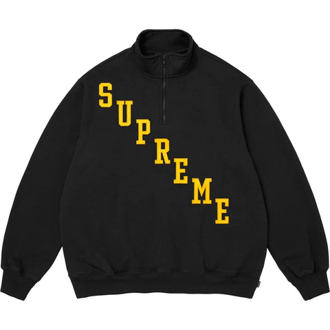 Supreme Slant Applique Black/Yellow Quarter Zip