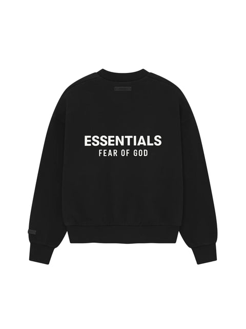 Essentials SS26 Classic Vintage Black Crewneck