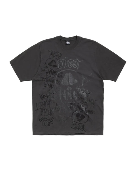 Stussy Skulls Faded Black Tee