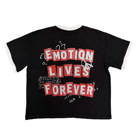 Mixed Emotion Static Black Tee