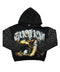 Mixed Emotion Archer Rhinestone Black Hoodie