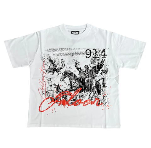 Floor 914 Mythic Rider White Tee
