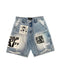 Mixed Emotion AI Blue Denim Shorts