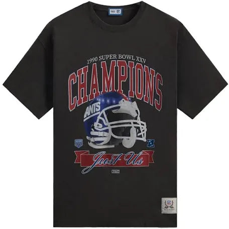 Kith NFL Giants Super Bowl 1990 Black Tee