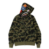 Bape Dark Green Camo Shark Full Zip