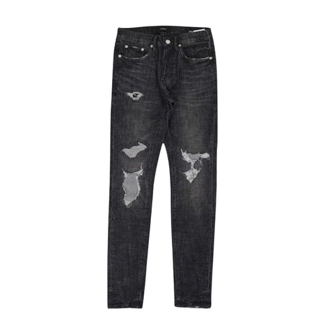 Purple P001 Distressed Grey Wash Jeans