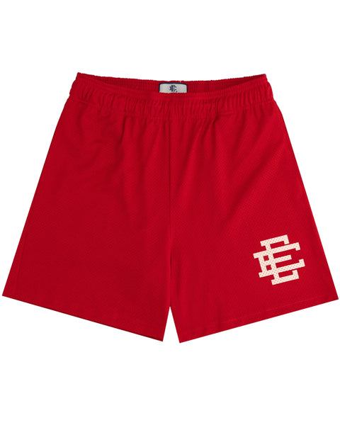 Eric Emanuel Red/Off White Shorts
