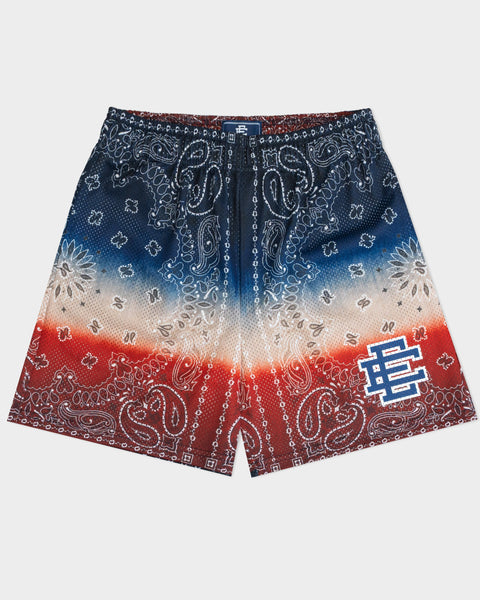 Eric Emanuel Paisley Blue/White/Red Shorts