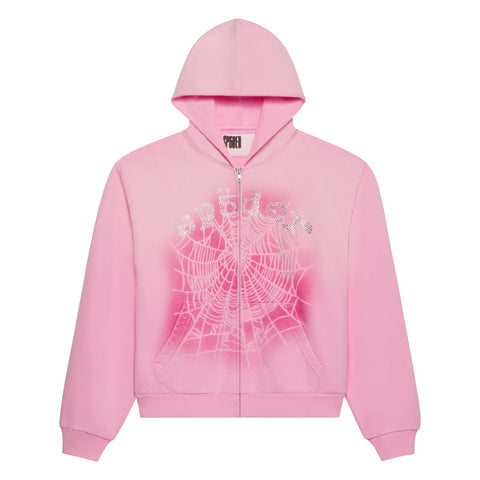 Sp5der OG Web V2 Spray Pink Zip Up