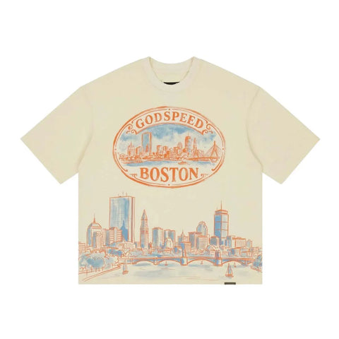 Godspeed Boston Skyline Bone Tee
