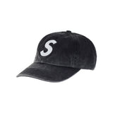 Supreme 6 Panel Washed Black Hat