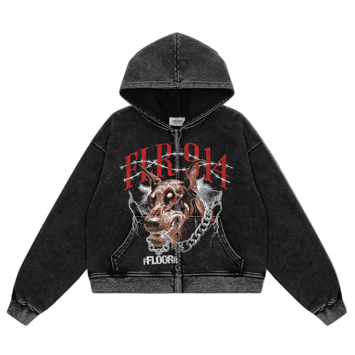 Floor 914 Dog Black Zip Up – Courtside Kicks