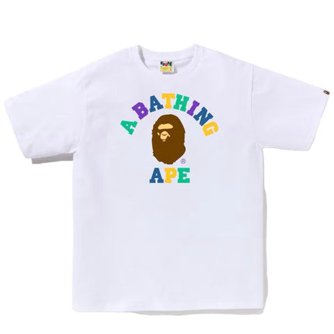 Bape Colors College White Tee