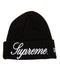Supreme New Era Script Black Beanie
