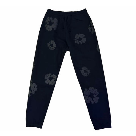 Denim Tears Cotton Wreath Mono Black Sweatpants