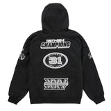 Supreme Football Zip Up Hooded Black Sweatshirt