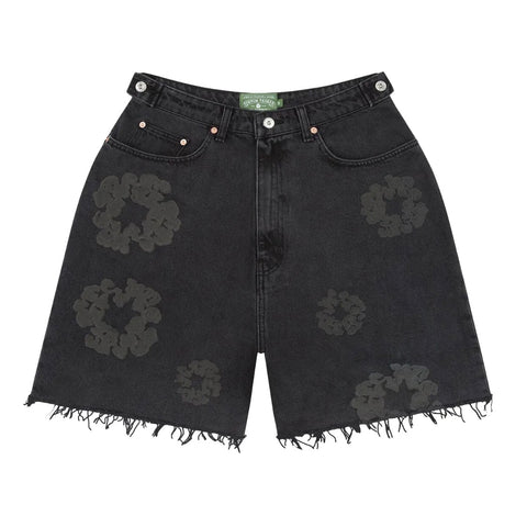 Denim Tears Black Mono Wreath Jean Shorts