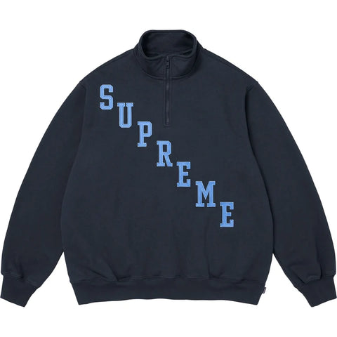Supreme Slant Applique Navy/Blue Quarter Zip