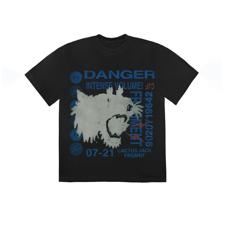 Travis Scott Fragment Danger Tee Washed Black