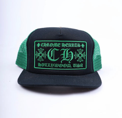 Chrome Hearts CH Hollywood Black/Green Trucker