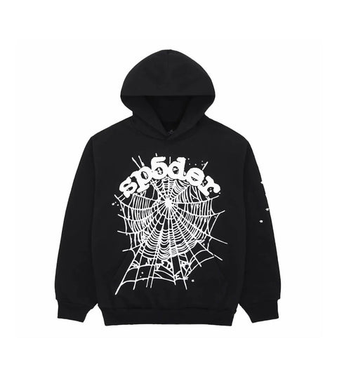 Sp5der OG Black Web Hoodie