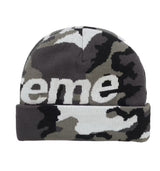 Supreme Big Logo Snow Camo Beanie
