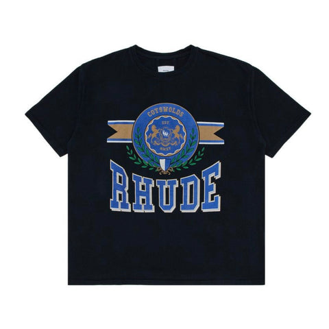 Rhude Cotswold Crest Black Tee