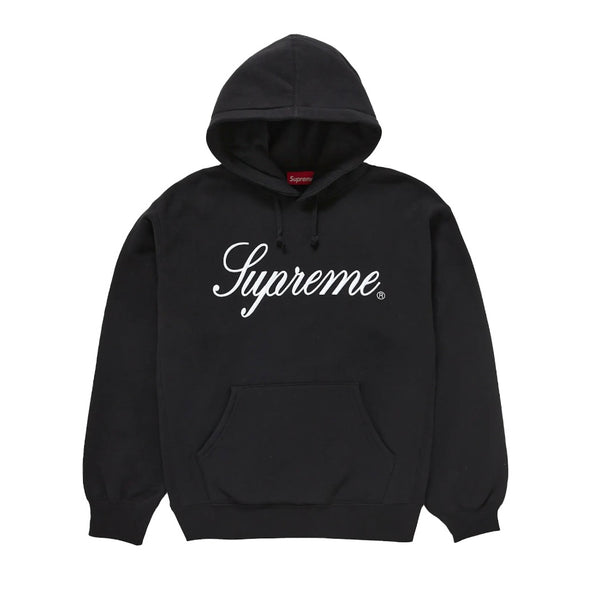 Supreme Embroidered Script Hoodie Black