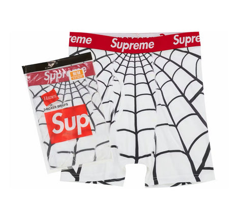 Supreme Hanes Spider-Man White Web Boxers (1 Pair)