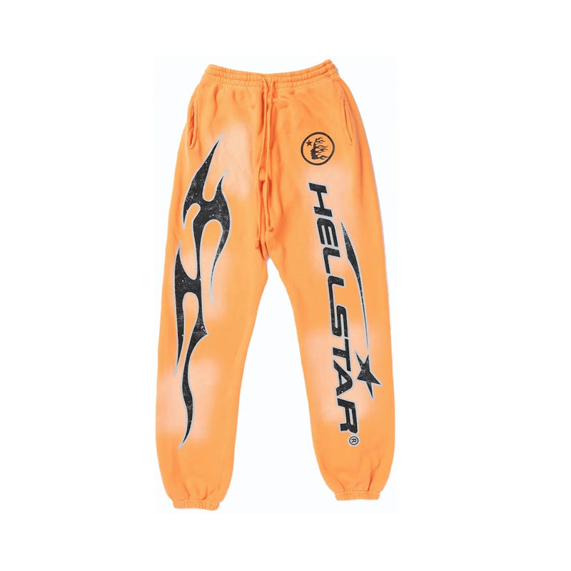 Hellstar Fire Orange Closed Bottom Sweatpants