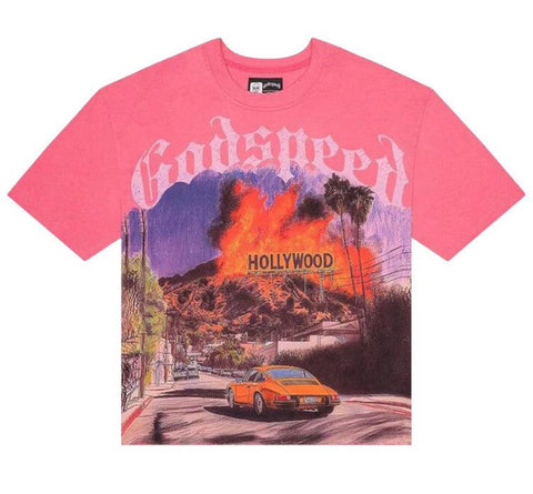 Godspeed Los Scandalous Pink Tee
