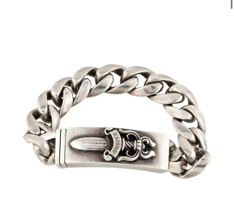 Chrome Hearts Mini Dagger ID SIlver Bracelet