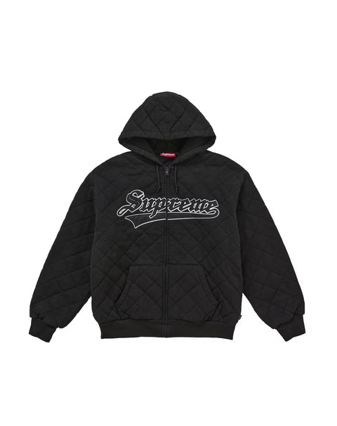 Supreme Quilted Black Zip Up