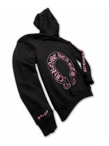 Chrome Hearts Pink Horseshoe Online Black Hoodie