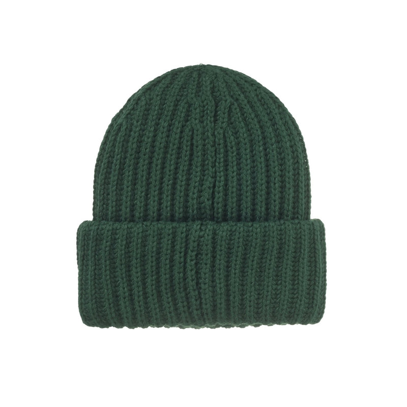 Supreme Classic Logo Ribbed Beanie Dark Green