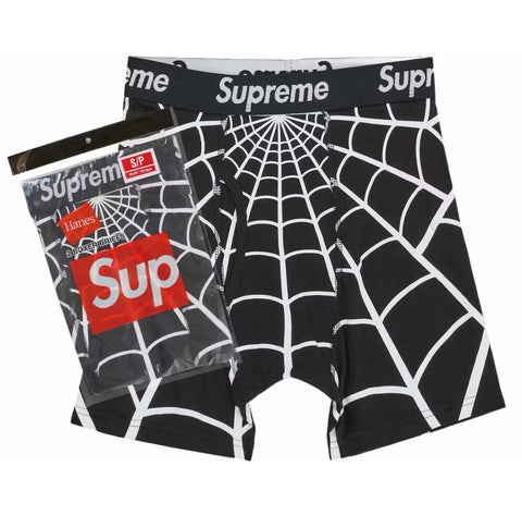 Supreme Hanes Spider-Man Black Web Boxers (1 Pair)