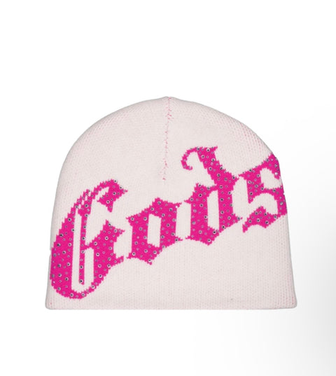 Godspeed Studded White/Pink Beanie