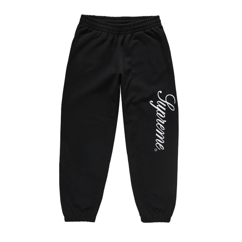 Supreme Embroidered Script Sweatpant Black