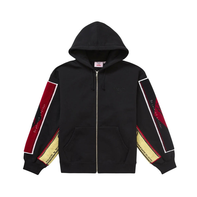 Supreme Martine Rose Towel Zip Up Hooded Sweatshirt Black