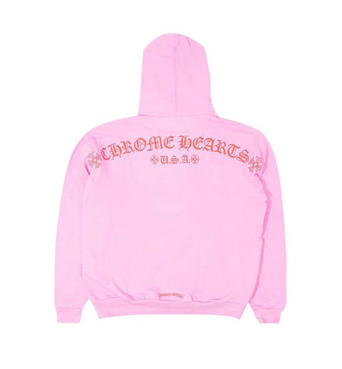 Chrome Hearts T Bar Pink/Red Hoodie