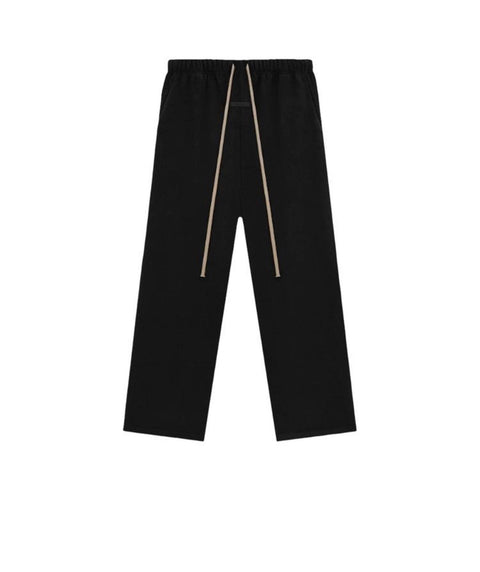 Essentials Brushed Relaxed Black Sweatpants