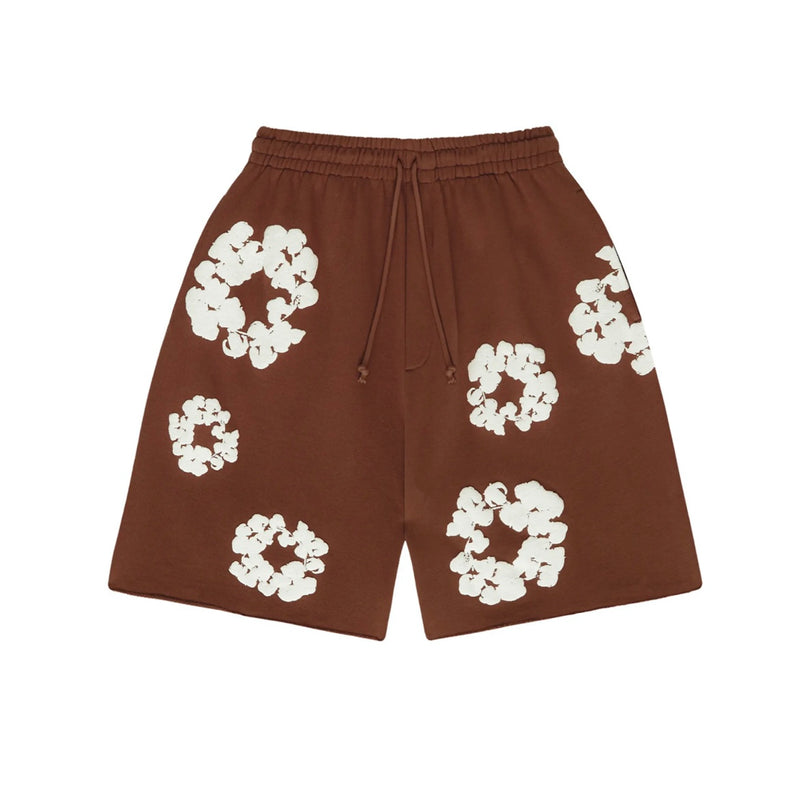 Denim Tears Cotton Wreath Shorts Brown