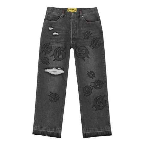 Godspeed Scattered GS Logo Black Jeans