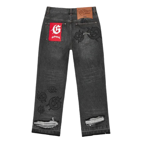 Godspeed Scattered GS Logo Black Jeans