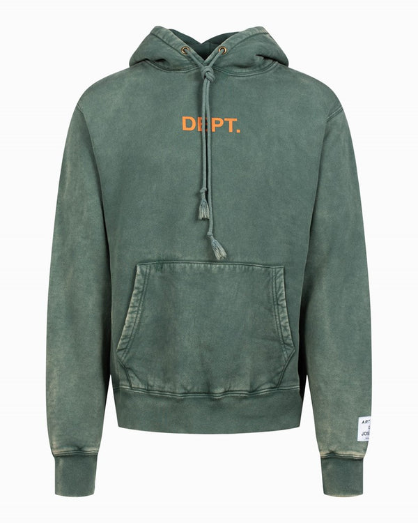 Gallery Dept. Center Logo Paint Hoodie Green