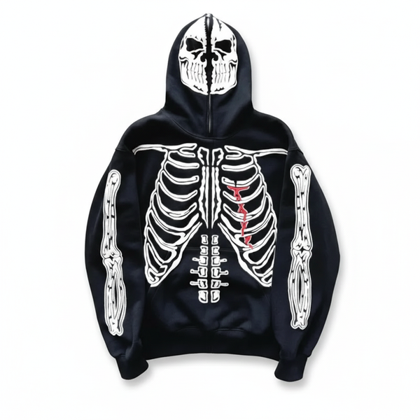 Warren Lotas Skeleton Hood Zip Hoodie