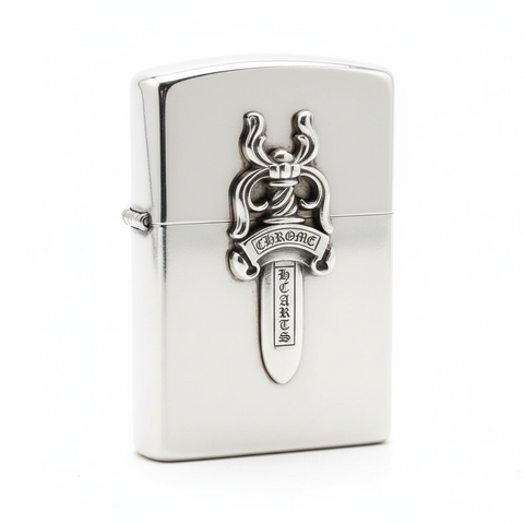 Chrome Hearts Silver Dagger Lighter Case