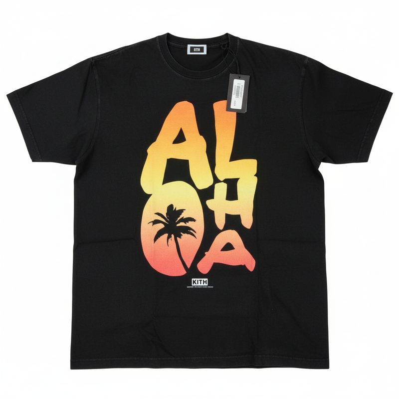 Kith Aloha Palm Black Tee