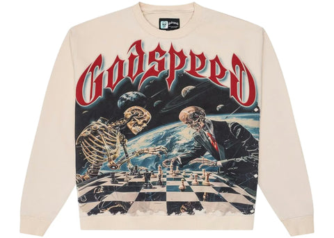 Godspeed Checkmate Bone Crewneck